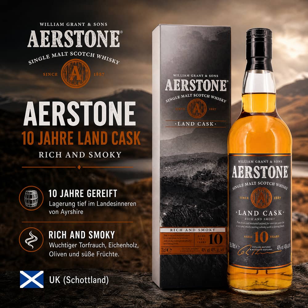 Aerstone 10 Jahre Land Cask 0,70 Liter/ 40.0% vol Produktbild