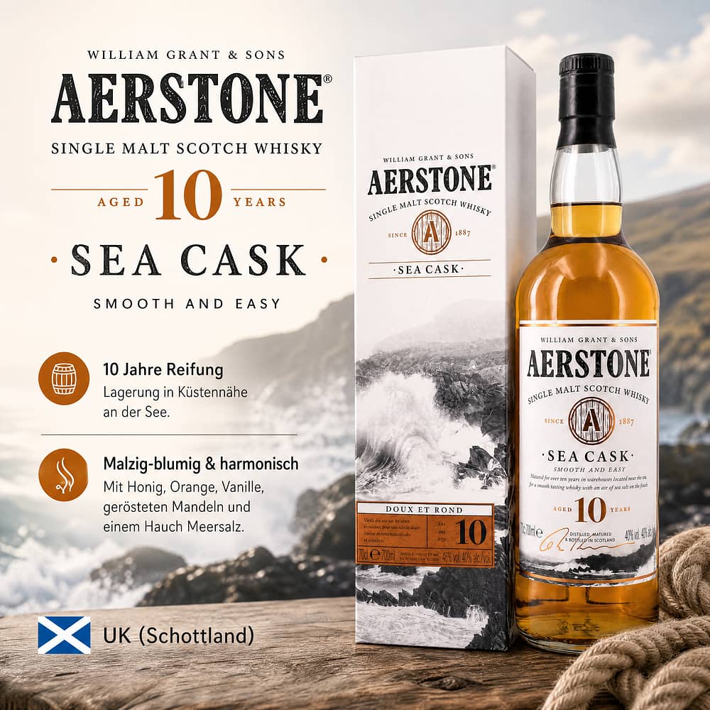 Aerstone 10 Jahre Sea Cask 0,70 Liter/ 40.0% vol Produktbild