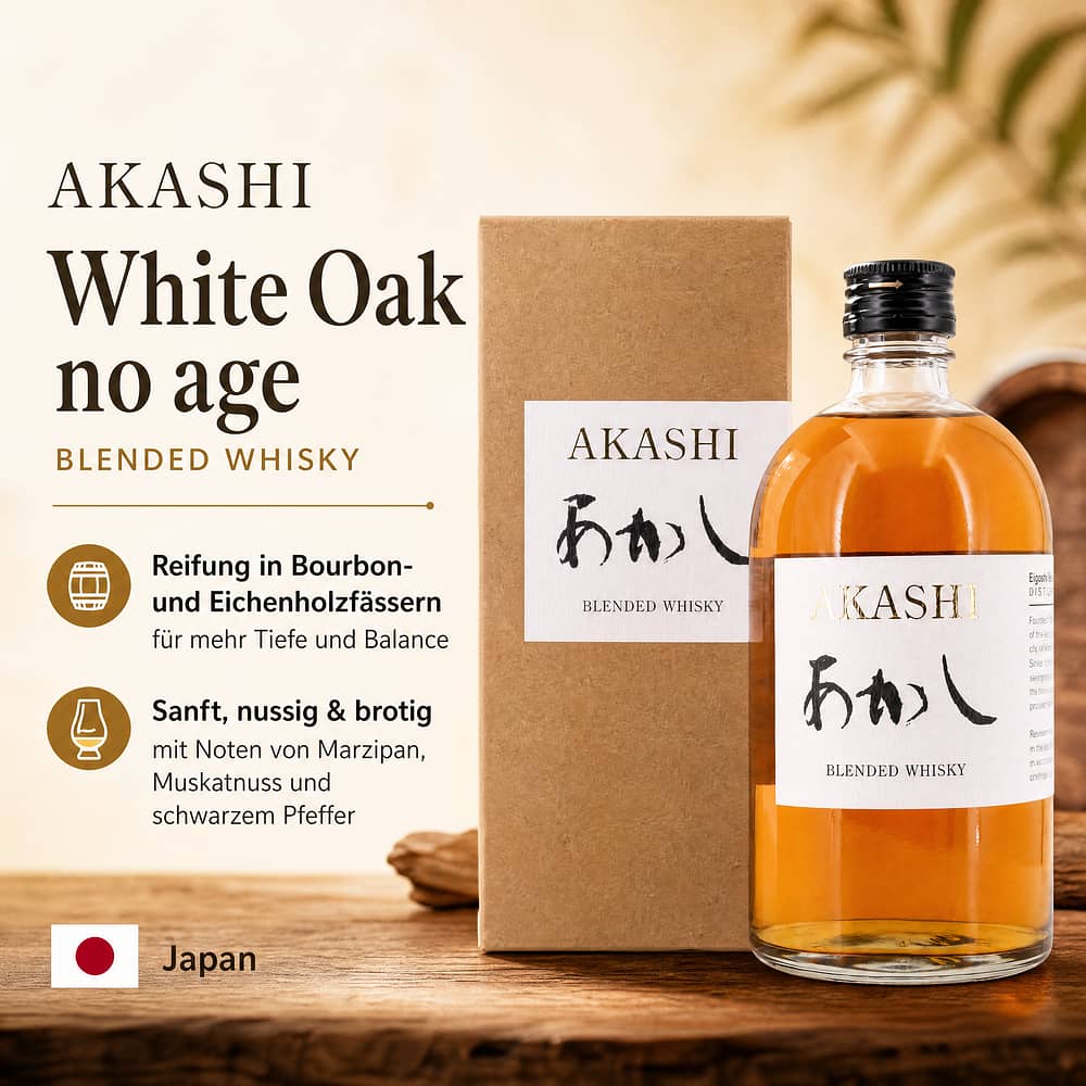 Akashi White Oak no age Blended Whisky 0,50 Liter/ 40.0% vol Produktbild
