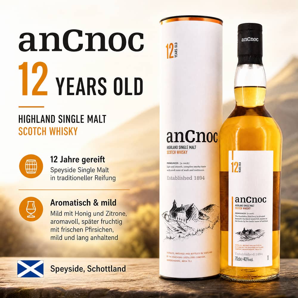 anCnoc 12 Jahre 0,70 Liter/ 40.0% vol Produktbild