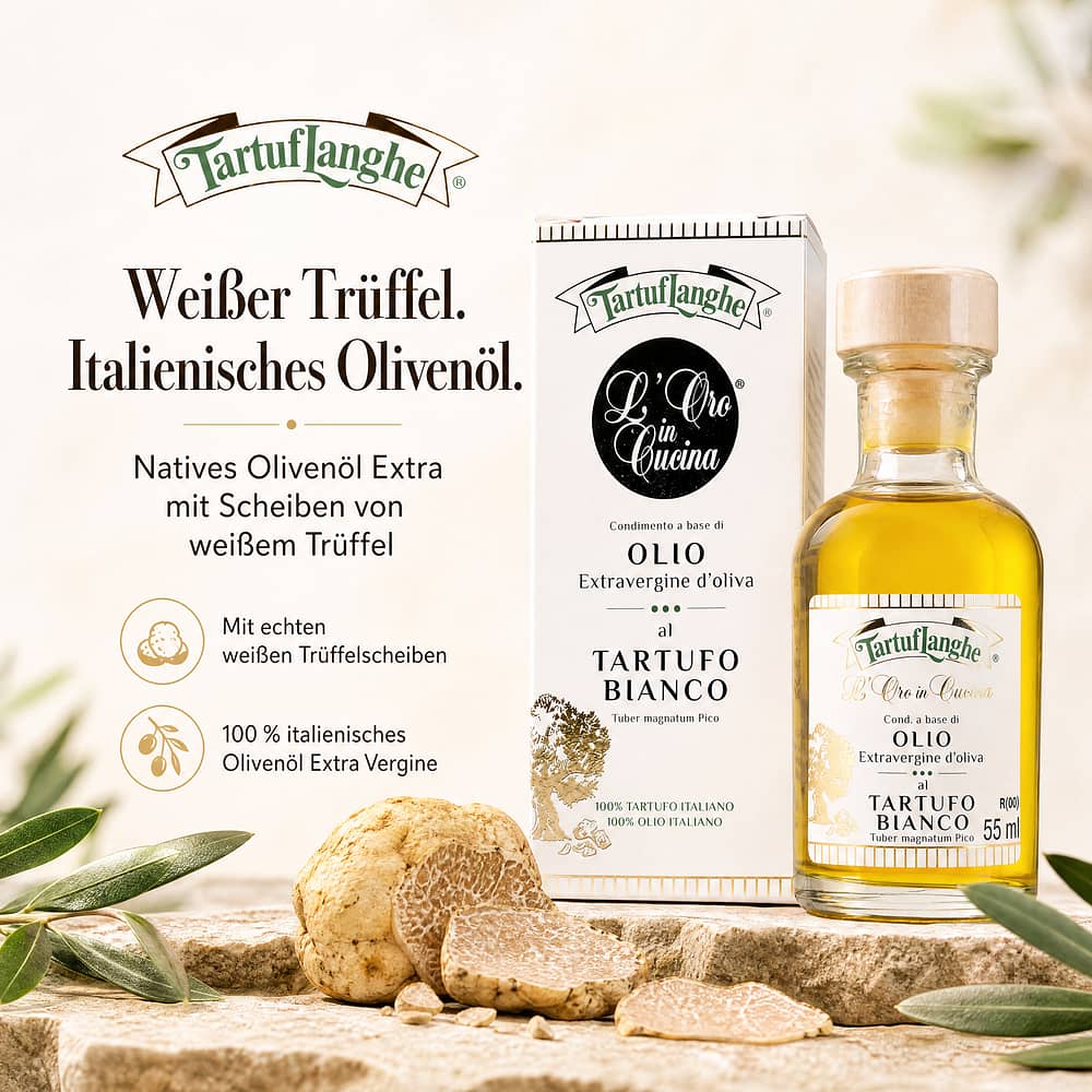 Anfosso Natives Olivenöl Tartuflanghe mit Scheiben von weißen Trüffel 0,055 Liter Produktbild
