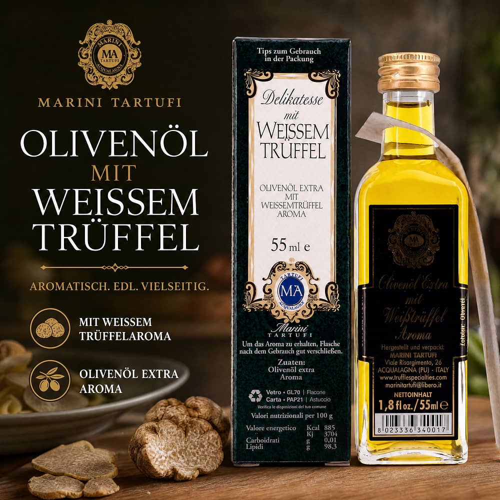 Anfosso Olivenöl mit weißenTrüffel Aroma 0,055 Liter Produktbild