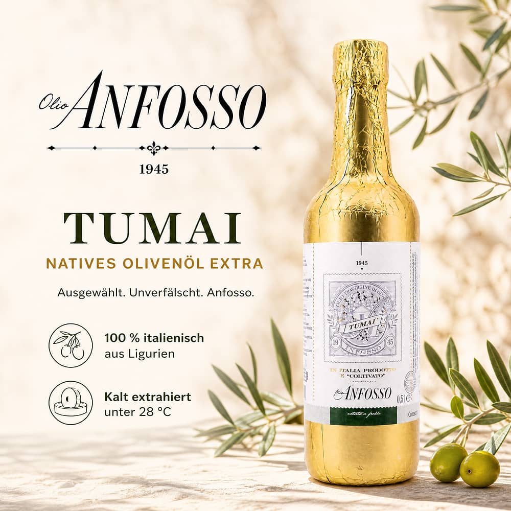 Anfosso TUMAI Natives Olivenöl Extra 0,50 Liter Produktbild