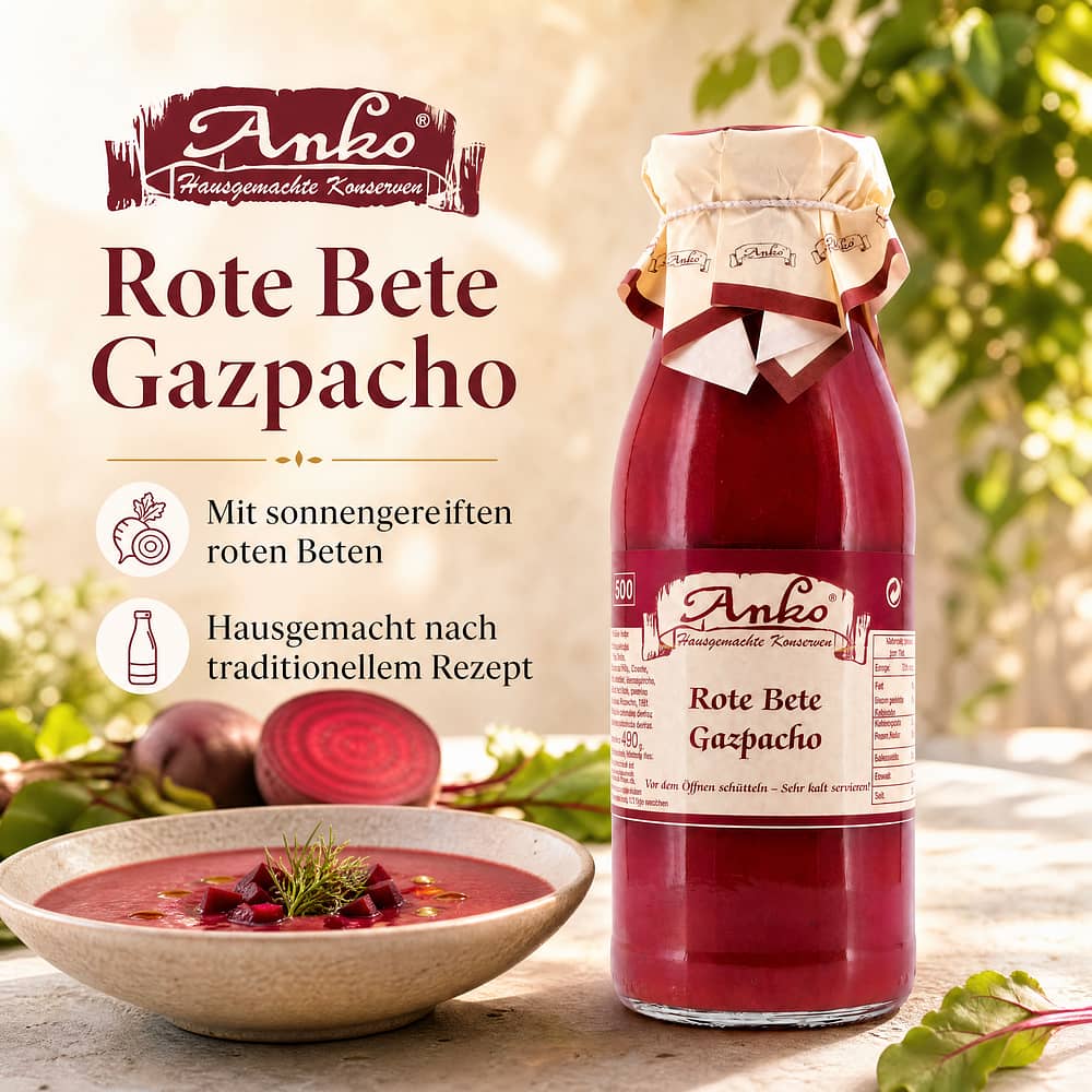 Anko Rote Beete Gazpacho 490 Gramm Produktbild