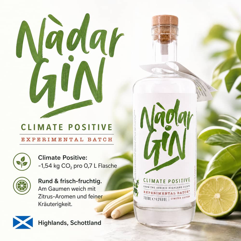 Arbikie Nàdar Gin Climate Positive Experimental Batch 0,70 Liter/ 43.0% vol Produktbild