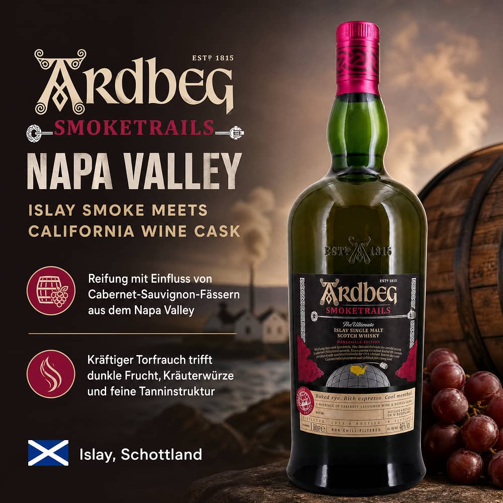 Ardbeg Smoketrails Napa Valley Literflasche 1 Liter/ 46.0% vol Produktbild