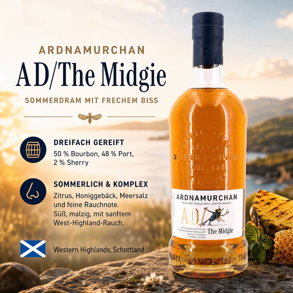 Ardnamurchan AD/The Midgie 0,70 Liter/ 48.0% vol Produktbild