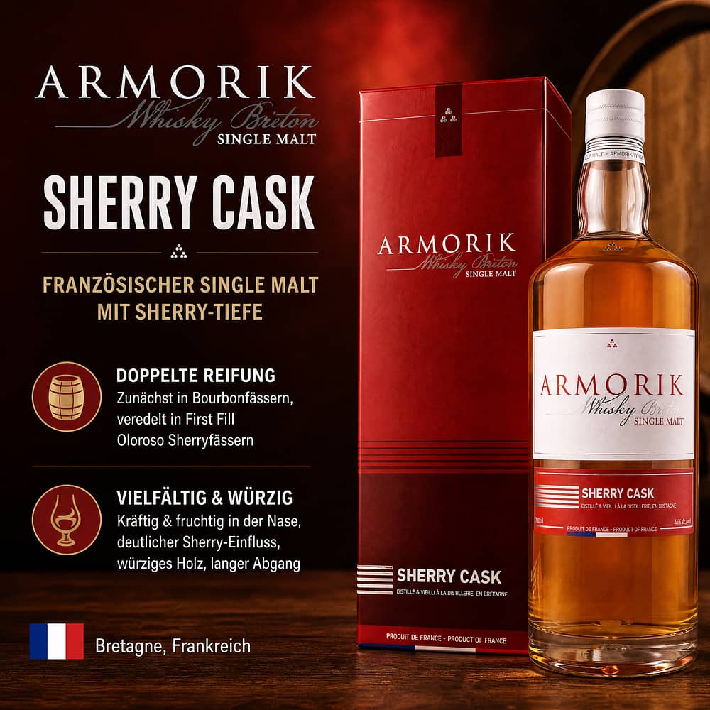Armorik Sherry Cask 0,70 Liter/ 46.0% vol Produktbild