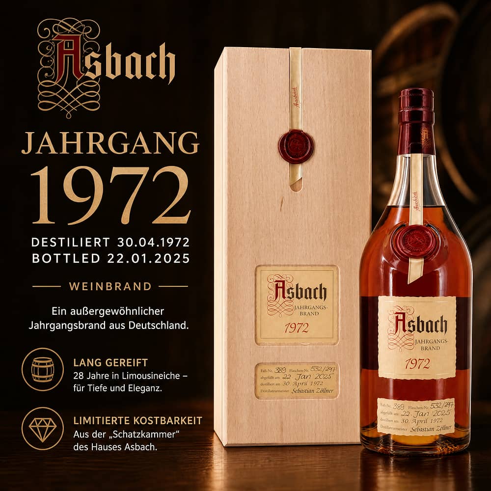 Asbach Jahrgang 1972 0,70 Liter/ 40.0% vol Produktbild