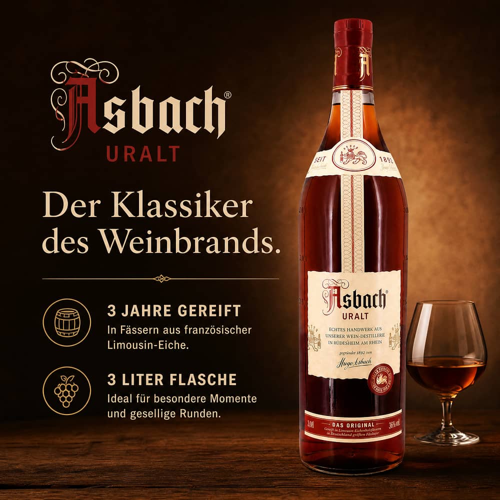 Asbach Uralt 3 Liter Flasche 3 Liter/ 36.0% vol Produktbild