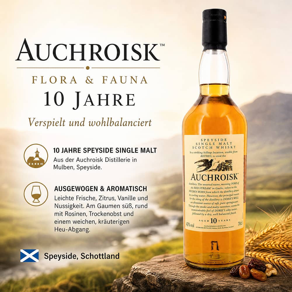Auchroisk Flora & Fauna 10 Jahre 0,70 Liter/ 43.0% vol Produktbild