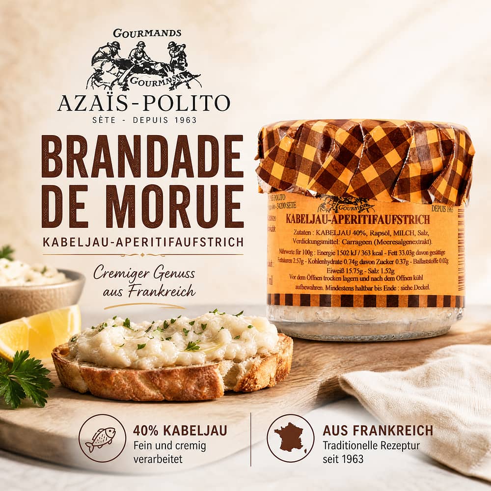Azaïs-Polito Brandade, Kabeljau-Aperitifaufstrich 95 Gramm Produktbild