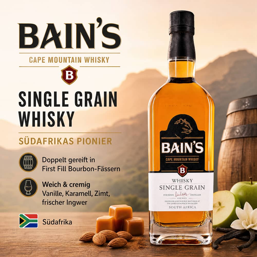 Bain's Cape Mountain Single Grain Whisky 0,70 Liter/ 40.0% vol Produktbild
