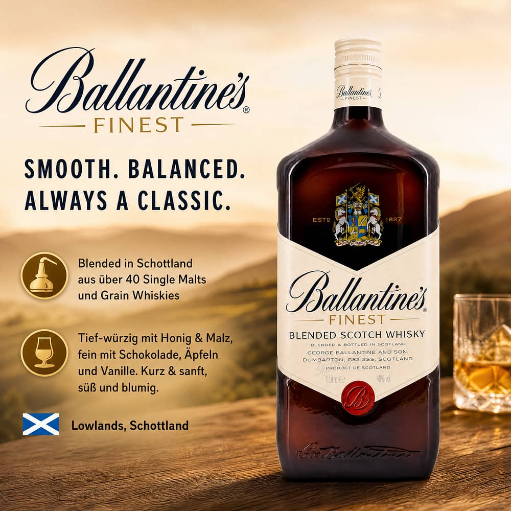 Ballantines Finest Literflasche 1 Liter/ 40.0% vol Produktbild