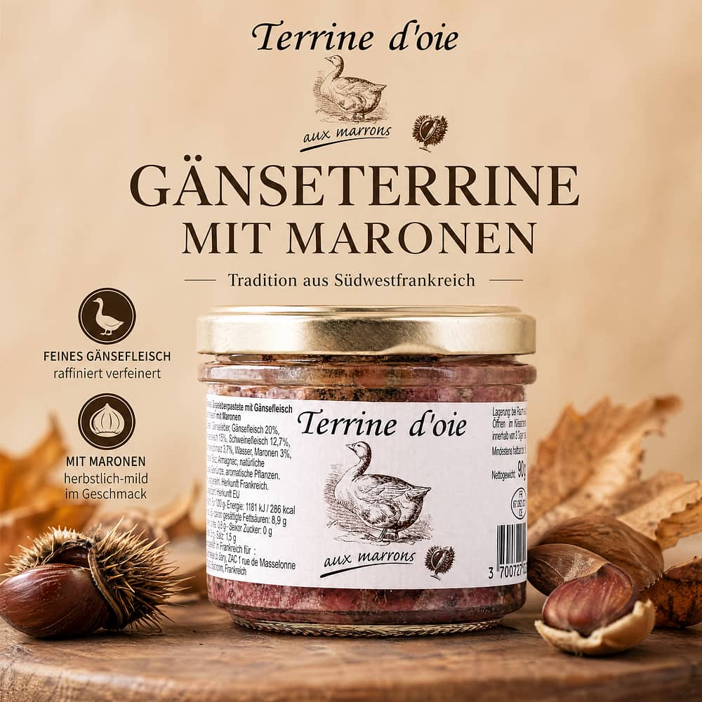 Beauharnais-CARLANT Gänseterrine mit Maronen 90 Gramm Produktbild