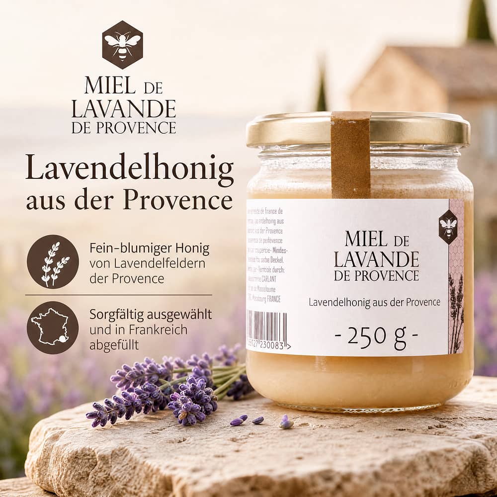 Beauharnais-CARLANT Miel de Lavande de Provence Lavendelhonig aus der Provence 250 Gramm Produktbild