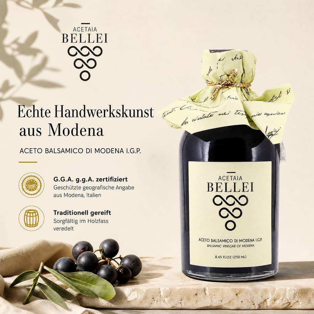 Bellei Aceto Balsamico di Modena I.G.P. - Grün 0,250 Liter Produktbild