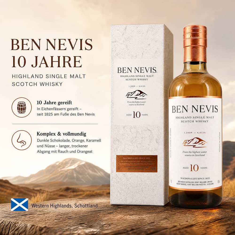 Ben Nevis 10 Jahre 0,70 Liter/ 46.0% vol Produktbild
