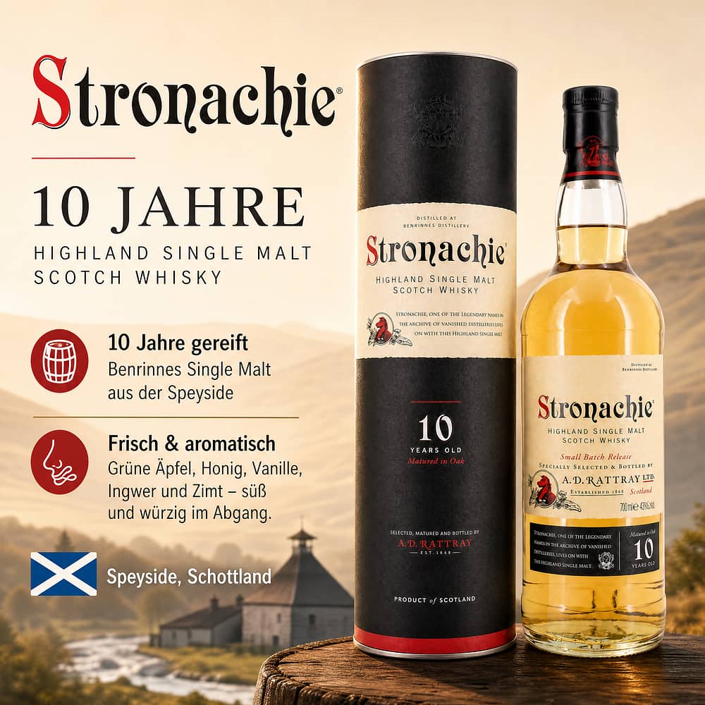 Benrinnes Stronachie 10 Jahre 0,70 Liter/ 43.0% vol Produktbild