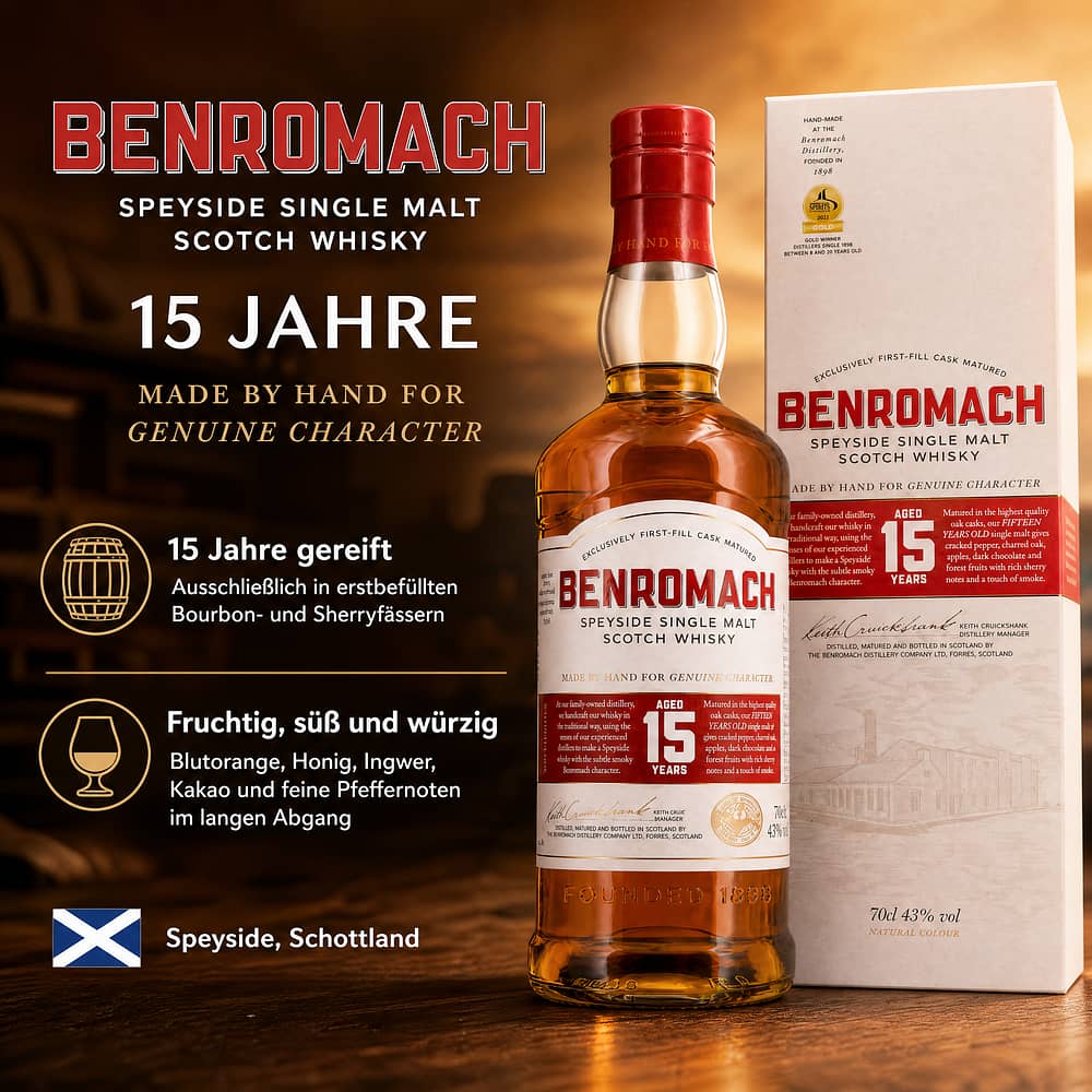 Benromach 15 Jahre 0,70 Liter/ 43.0% vol Produktbild