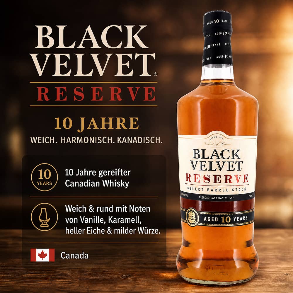 Black Velvet 10 Jahre Literflasche 1 Liter/ 40.0% vol Produktbild