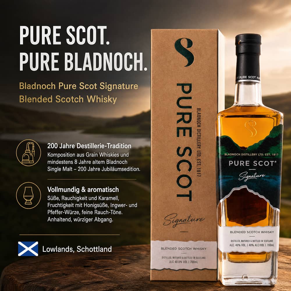 Bladnoch Pure Scot Signature Blended Scotch 0,70 Liter/ 40.0% vol Produktbild