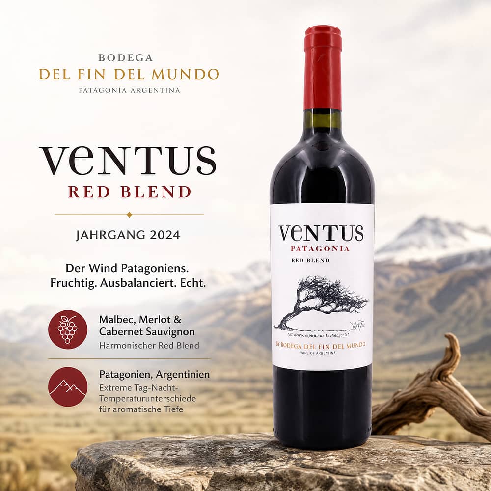 Bodega del Fin del Mundo Ventus Red Blend Jahrgang Jahrgang 2024 0,750 Liter/ 13.5% vol Produktbild