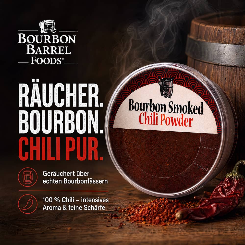 Bourbon Barrel Foods Bourbon Smoked Chili Powder 64 Gramm Produktbild