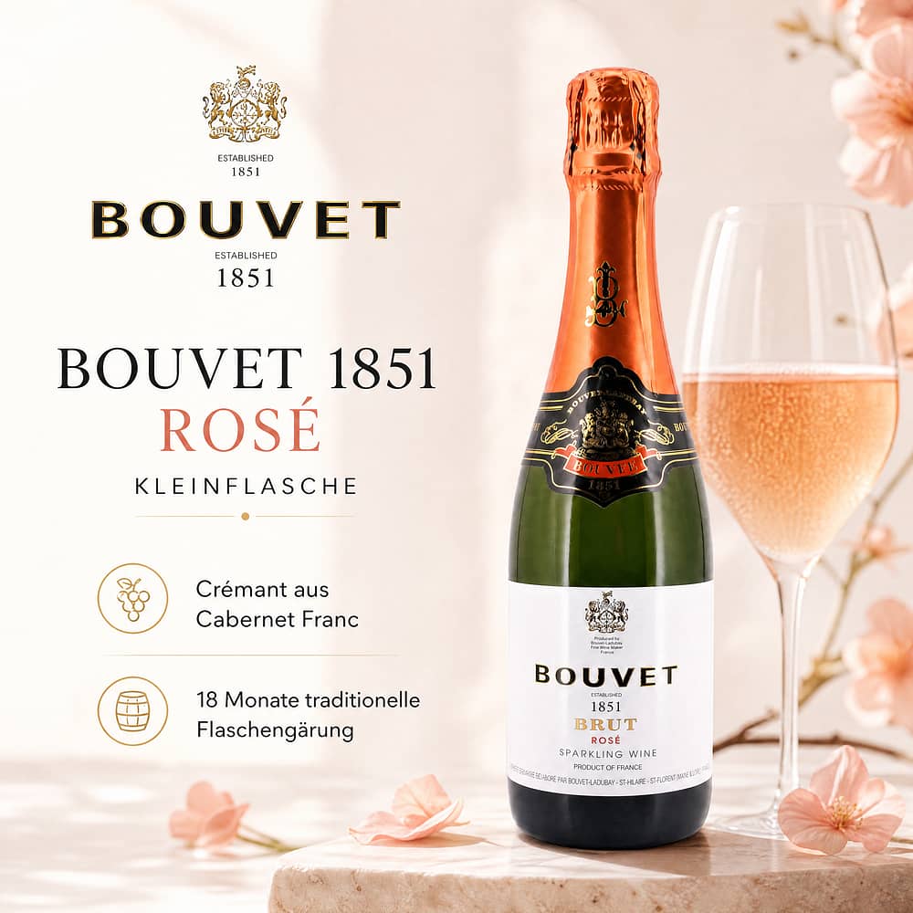 Bouvet 1851 Rosé Kleinflasche 0,375 Liter/ 12.5% vol Produktbild