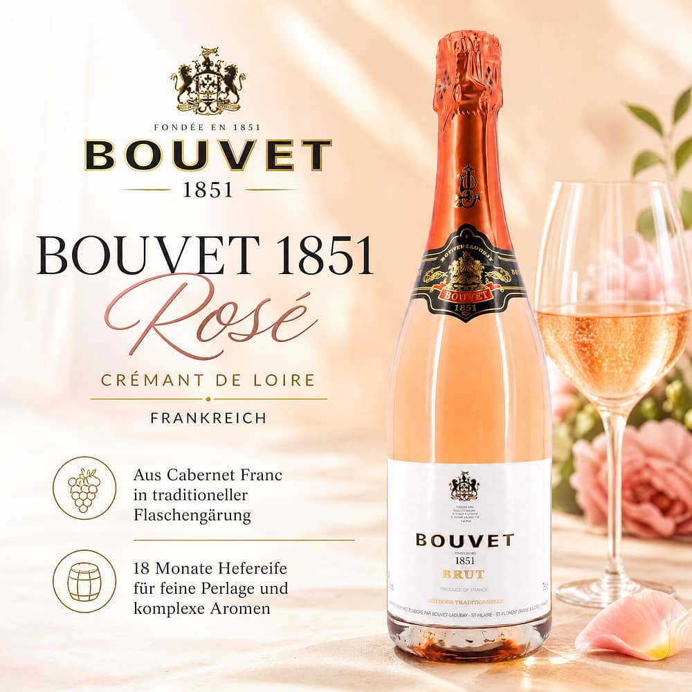 Bouvet 1851 Rosé 0,750 Liter/ 12.5% vol Produktbild