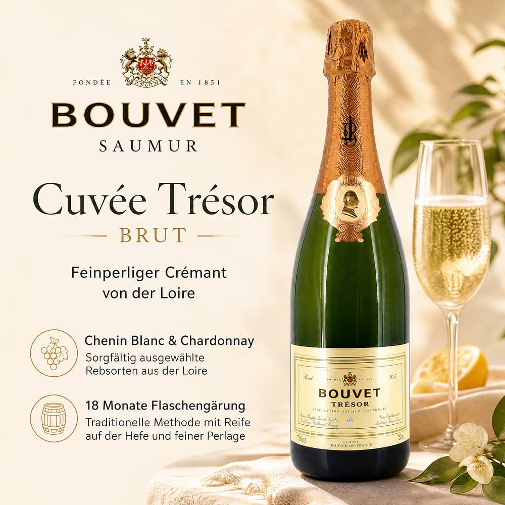 Bouvet Saumur Cuvée Trésor Brut 0,750 Liter/ 12.5% vol Produktbild