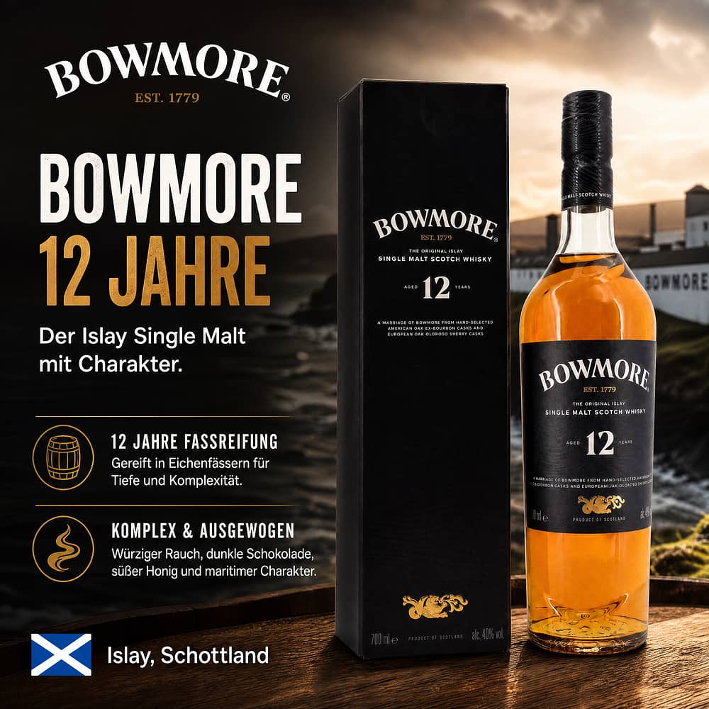 Bowmore 12 Jahre 0,70 Liter/ 40.0% vol Produktbild
