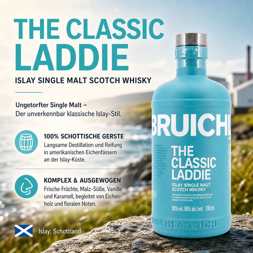 Bruichladdich Scottish Barley The Classic Laddie 0,70 Liter/ 50.0% vol Produktbild