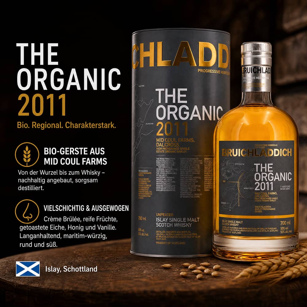 Bruichladdich The Organic 2011 0,70 Liter/ 50.0% vol Produktbild