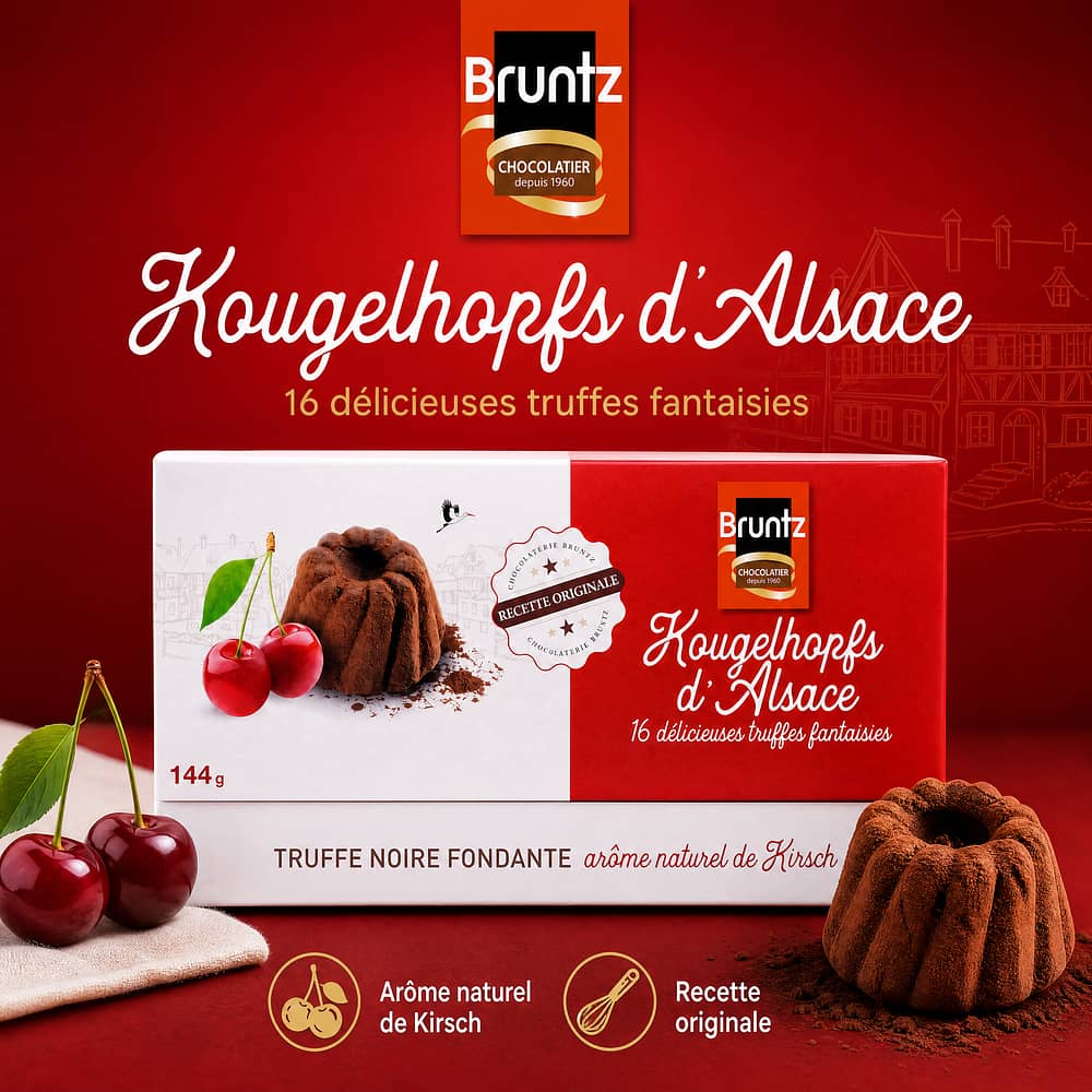 Bruntz Kougelhopfs d'Alsace Kirsche 144 Gramm Produktbild