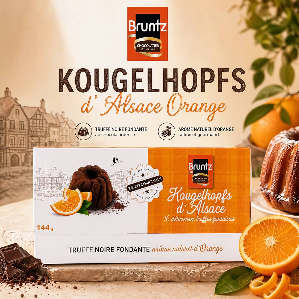 Bruntz Kougelhopfs d'Alsace Orange 144 Gramm Produktbild