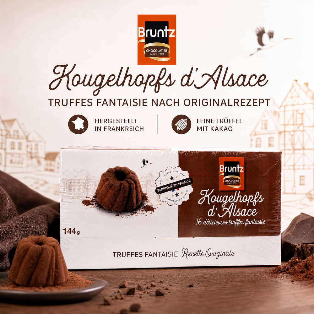 Bruntz Kougelhopfs Kakaokonfekt 144 Gramm Produktbild