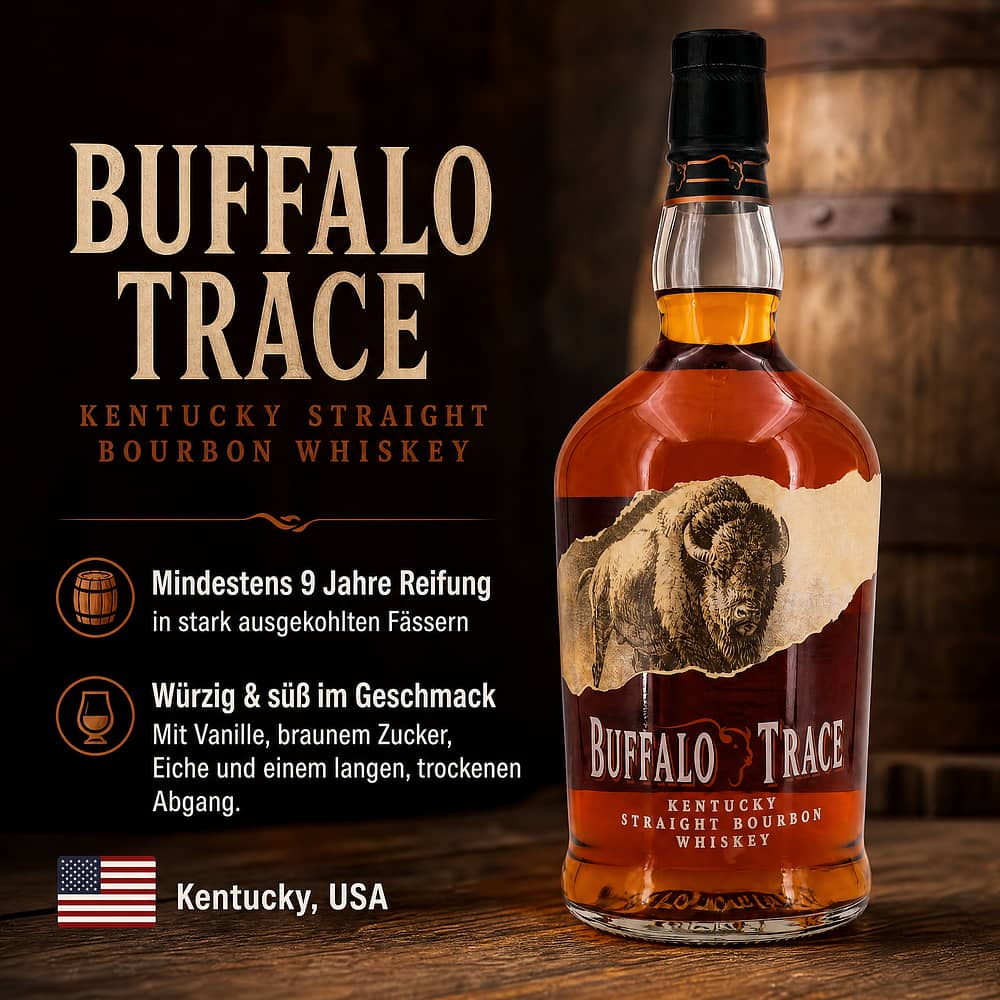 Buffalo Trace Kentucky Straight Bourbon Whiskey Literflasche 1 Liter/ 45.0% vol Produktbild