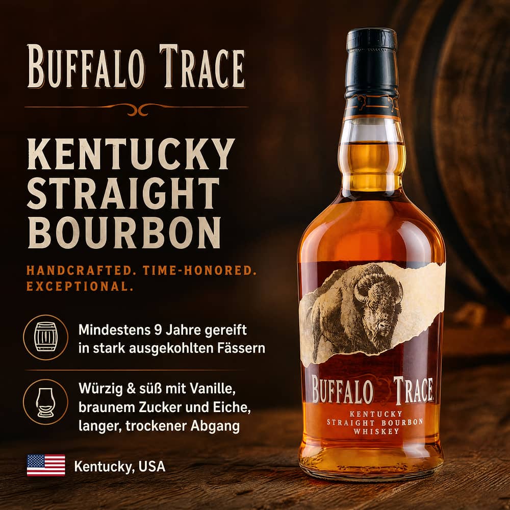 Buffalo Trace Kentucky Straight Bourbon Whiskey 0,70 Liter/ 40.0% vol Produktbild