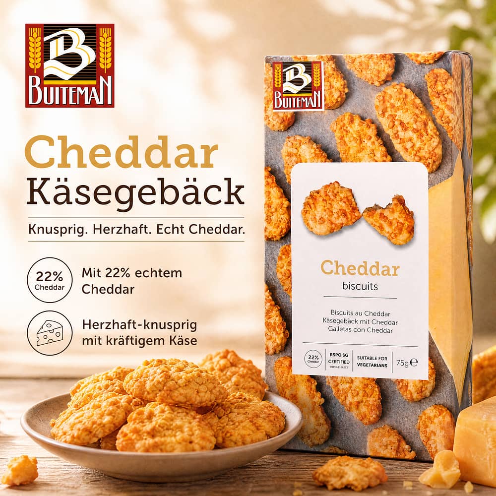 Buiteman Cheddar Käsegebäck 75 Gramm Produktbild