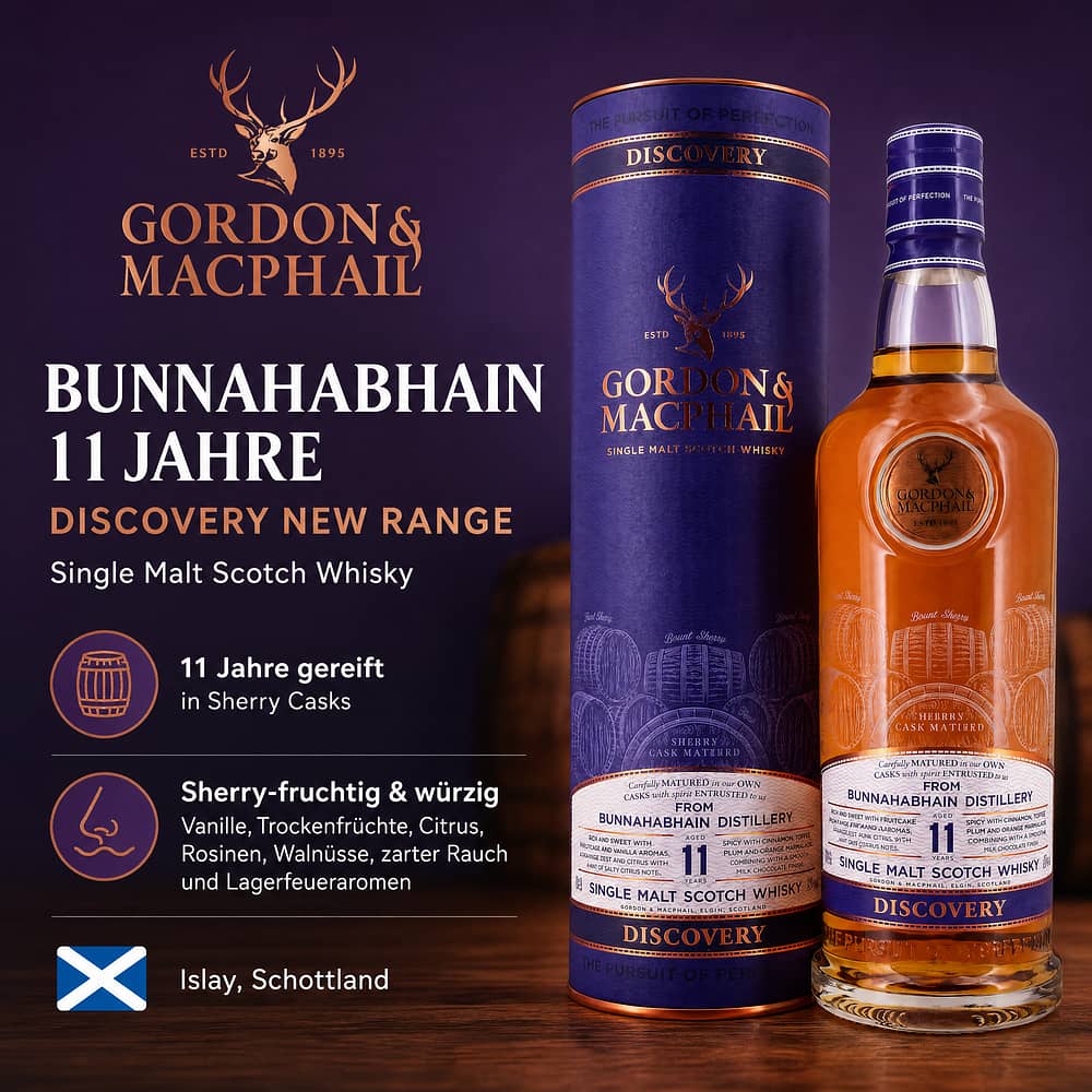 Bunnahabhain 11 Jahre G&M Discovery NEW RANGE 0,70 Liter/ 43.0% vol Produktbild