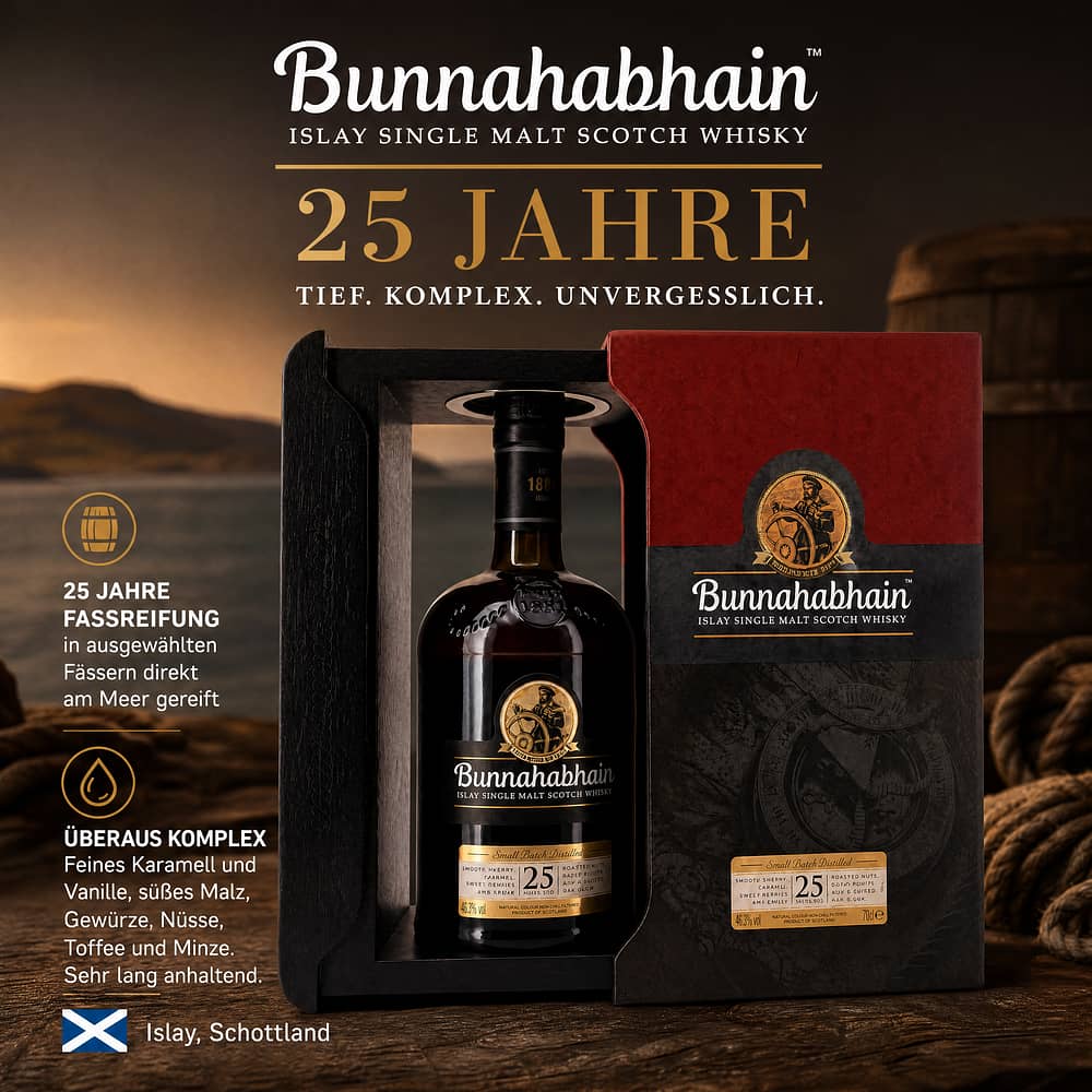 Bunnahabhain 25 Jahre 0,70 Liter/ 46.3% vol Produktbild
