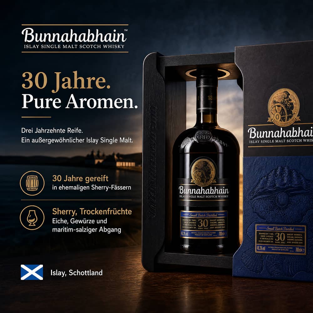 Bunnahabhain 30 Jahre 0,70 Liter/ 46.3% vol Produktbild