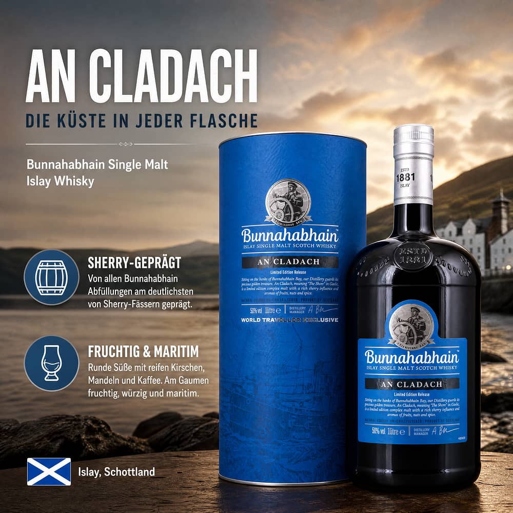 Bunnahabhain An Cladach Literflasche 1 Liter/ 50.0% vol Produktbild