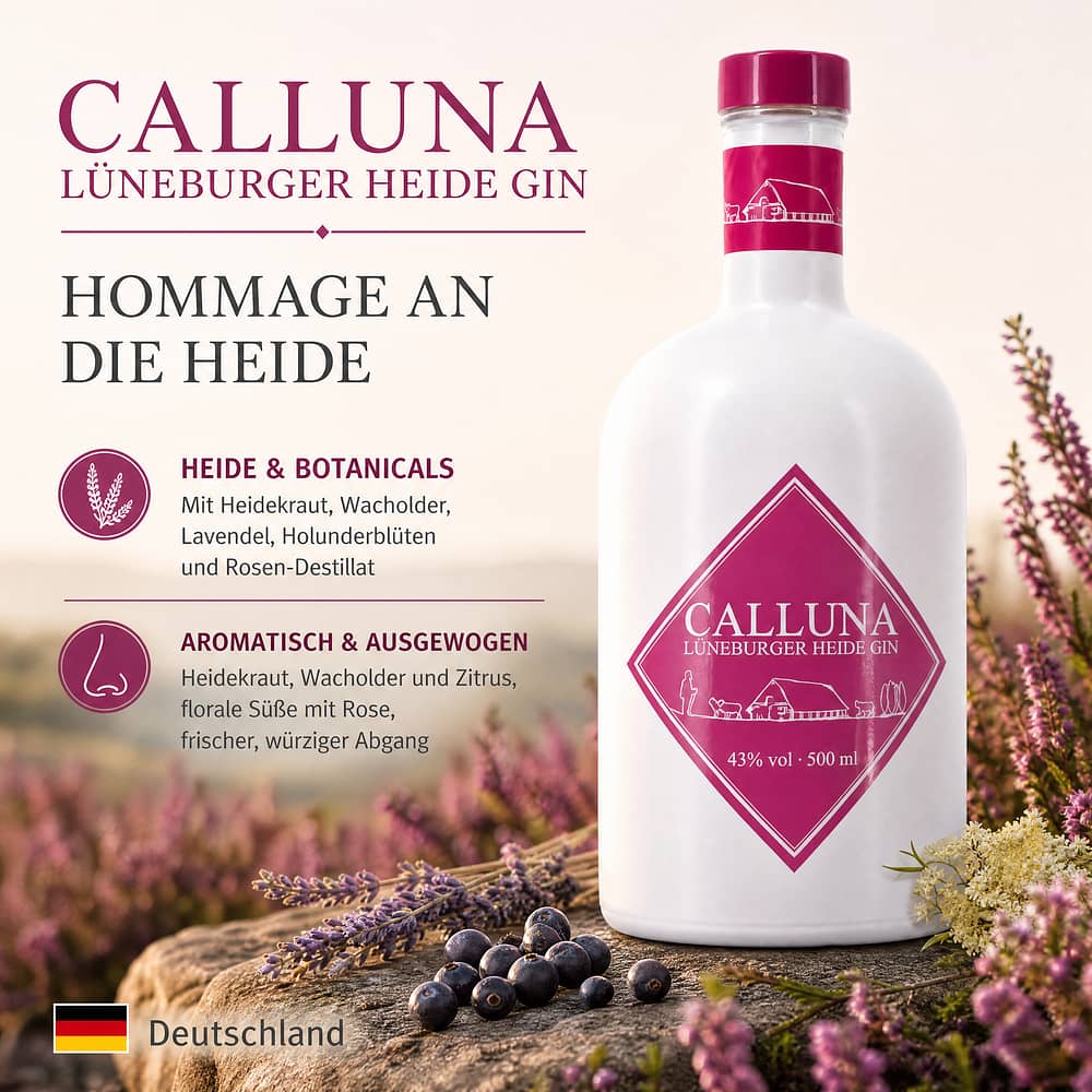 Calluna Lüneburger Heide Gin 0,50 Liter/ 43.0% vol Produktbild