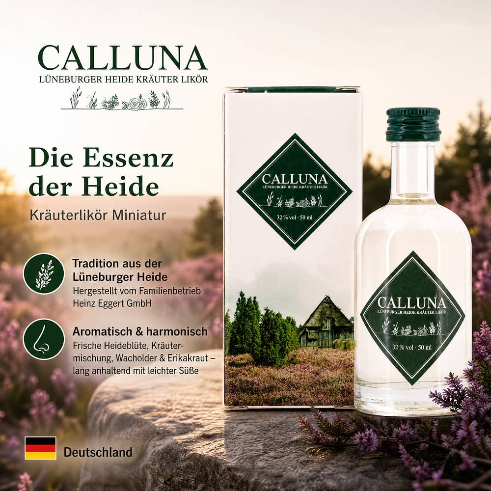 Calluna Lüneburger Heide Kräuter Likör Miniatur 0,050 Liter/ 32.0% vol Produktbild