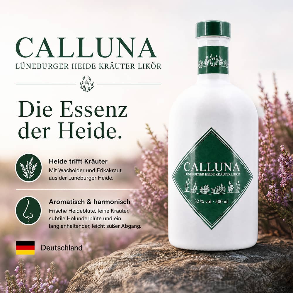 Calluna Lüneburger Heide Kräuter Likör 0,50 Liter/ 32.0% vol Produktbild