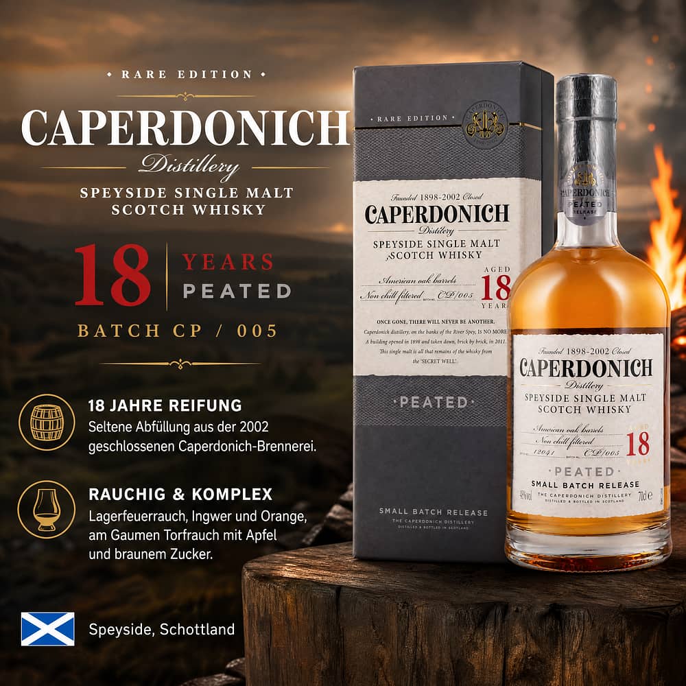 Caperdonich 18 Jahre Peated 0,70 Liter/ 48.0% vol Produktbild