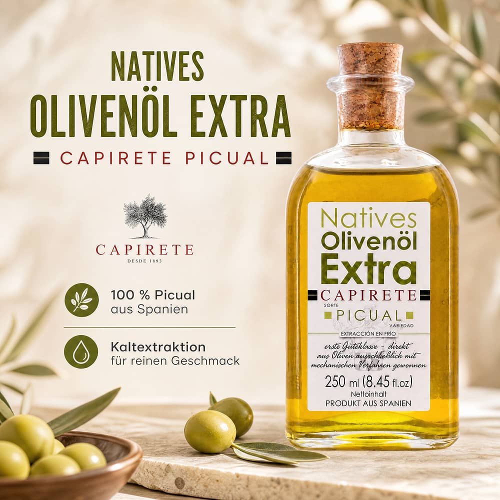 Capirete Olivenöl Extra Virgin Picual 0,250 Liter Produktbild