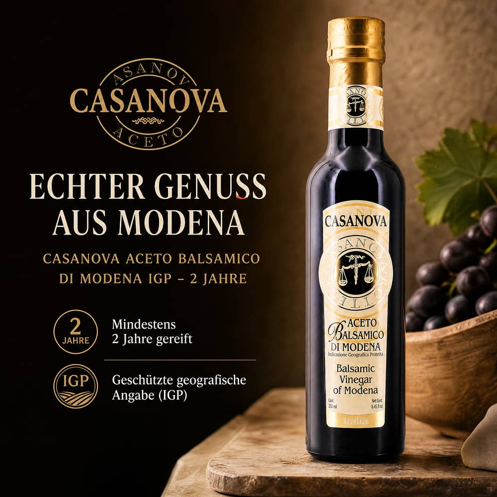 Casanova Aceto Balsamico di Modena I.G.P. 2 Jahre 0,250 Liter Produktbild